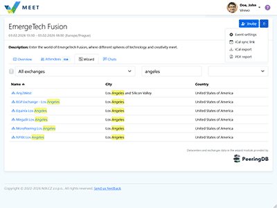 Wizard výběr exchange